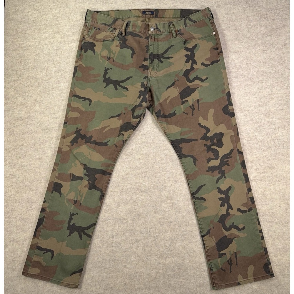 Polo Ralph Lauren Jeans Mens *40x31* Camo Denim Varick Slim Straight Big Pony